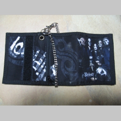 Slipknot, hrubá pevná textilná peňaženka s retiazkou a karabínkou
